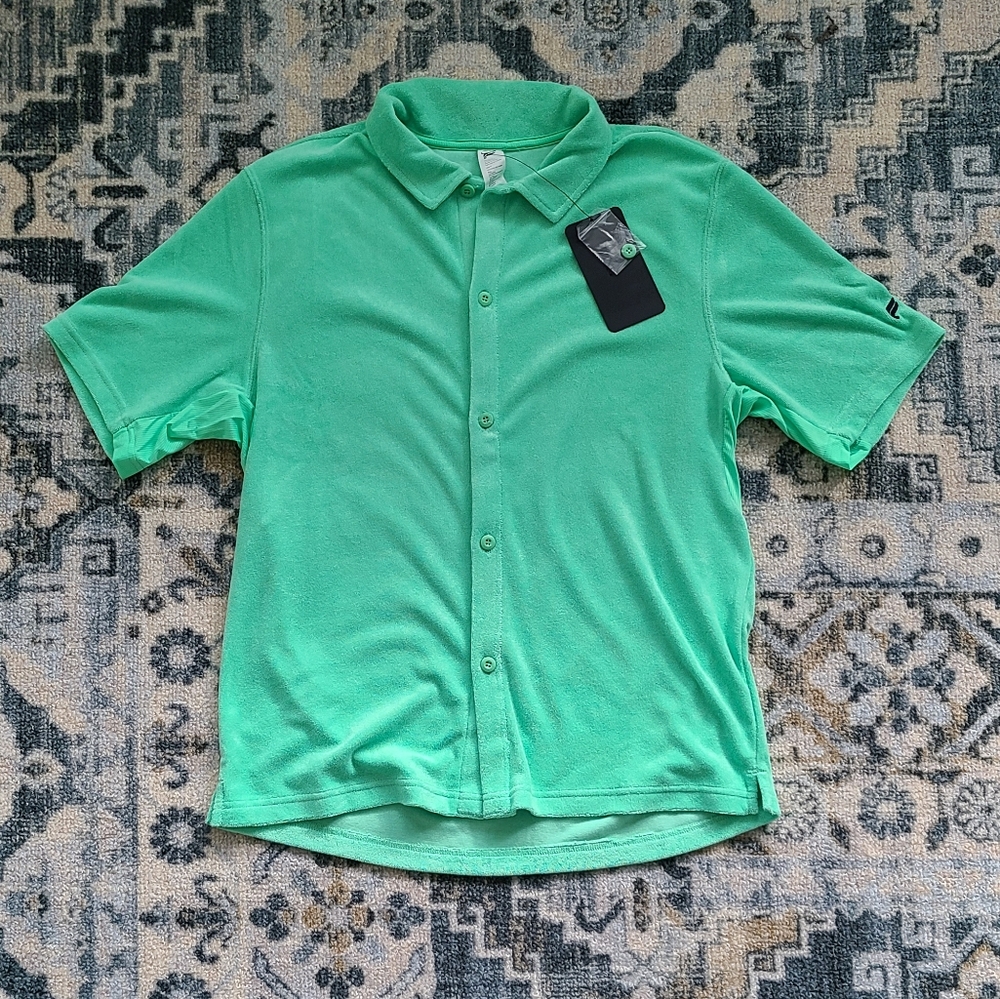 NWT Fabletics The Island Terry Button Up